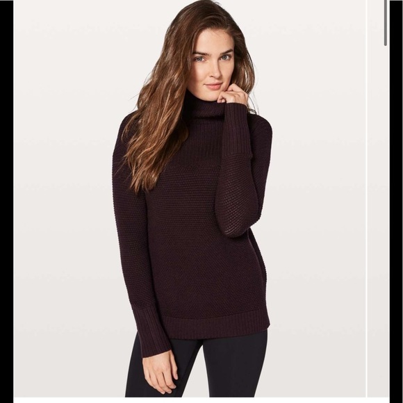 Lululemon Warm & Restore Sweater Black Cherry - Picture 1 of 12